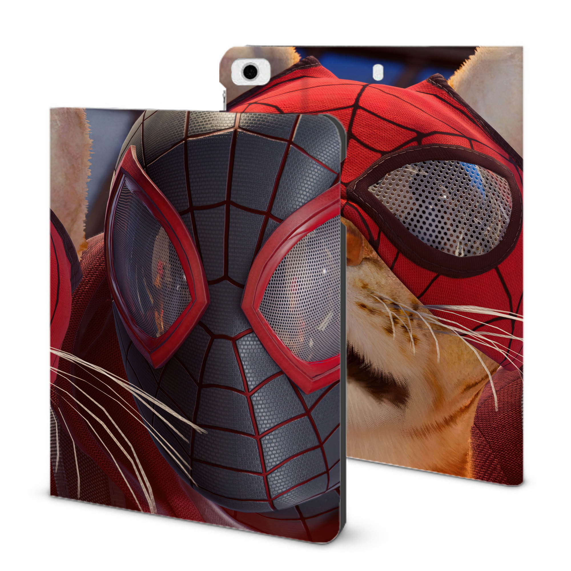 （画像用） Spider Man スパイダーマン IPad ケース ブック型 PUレザー TPU 耐衝撃 軽量 薄型 ペン収納なし 全面保護 IPad 各モデル対応